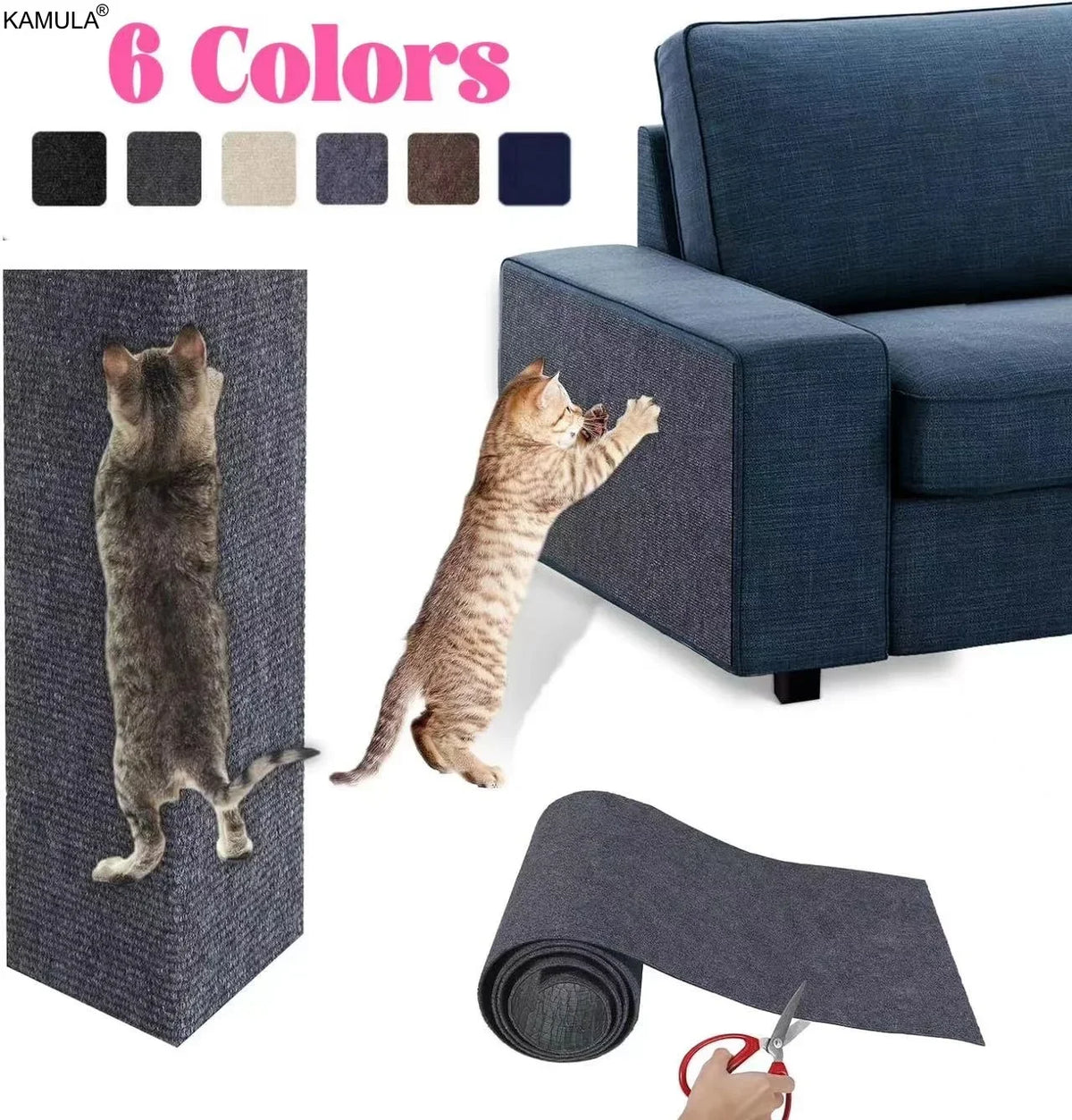 Alfombrilla rascadora adhesiva para gatos RumboPata