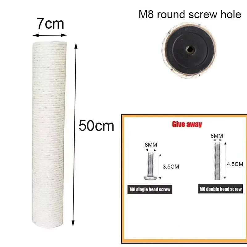 Poste rascador DIY de sisal para gatos RumboPata