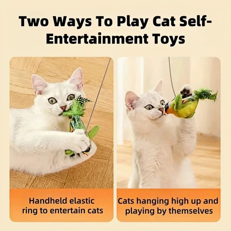 Juguete pájaro con sonido para gatos RumboPata