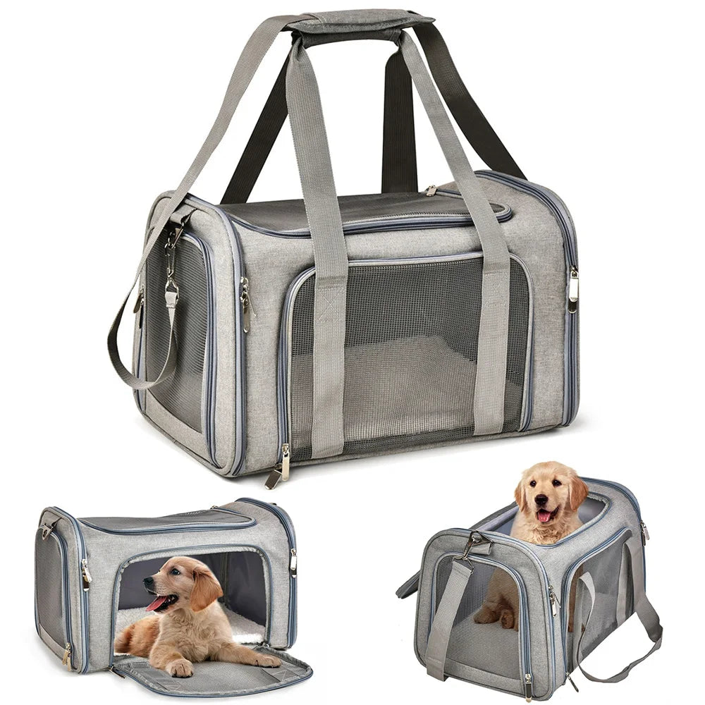 Transportín de viaje reforzado para mascotas RumboPata